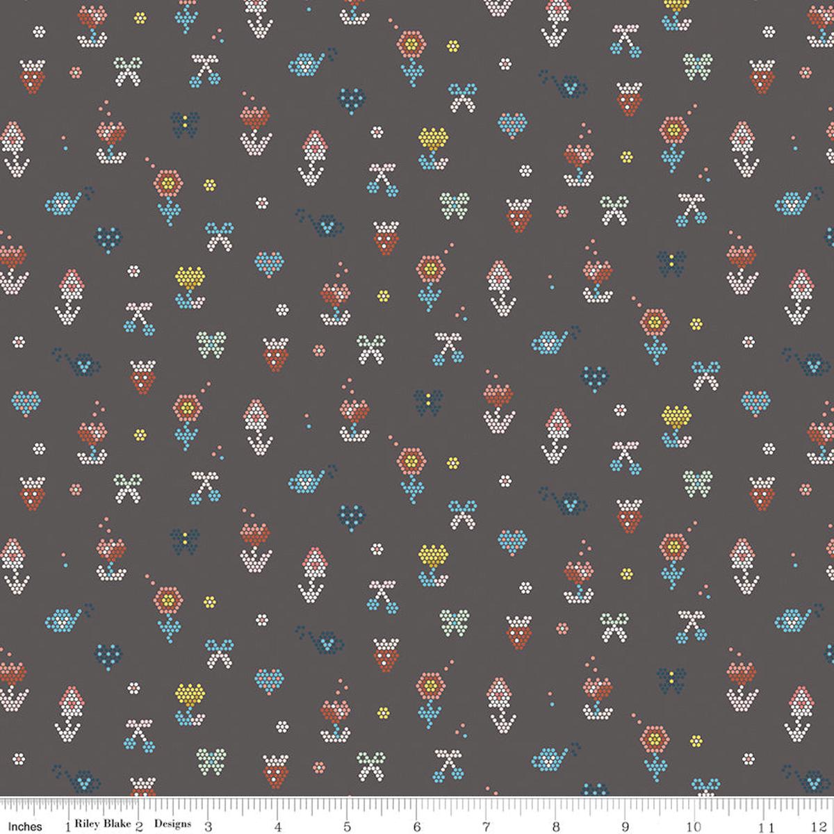 Sunsetridge Quilt Fabric - Mosaic in Granite Brown - C15734-GRANITE