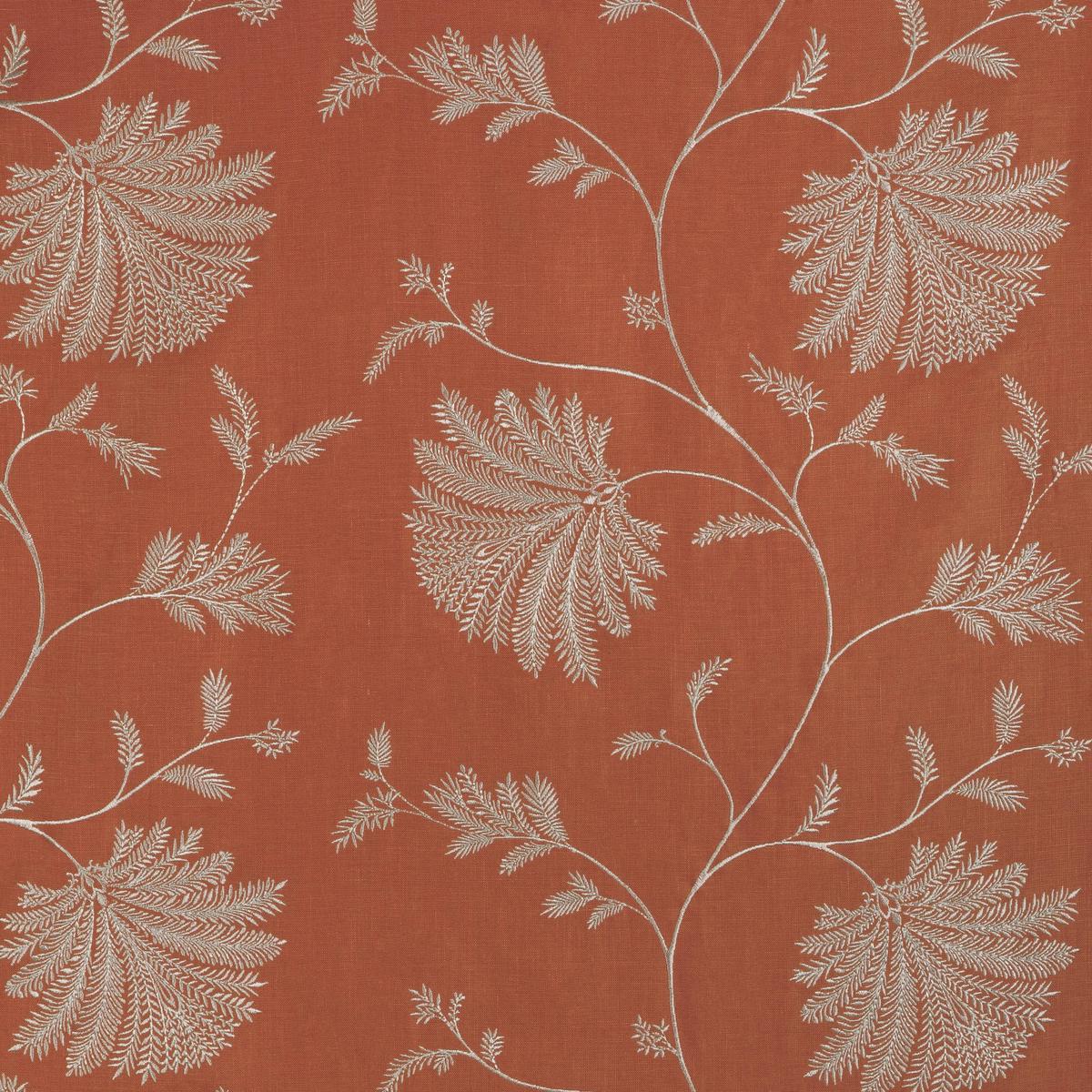 Brunschwig & Fils Maelle Emb Terracotta Drapery Fabric