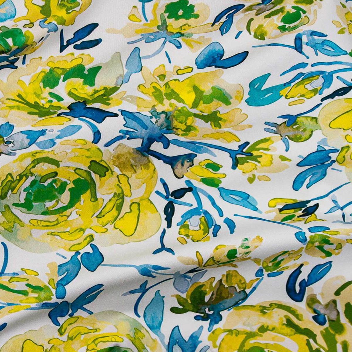 Digital Rose Sateen Lime
