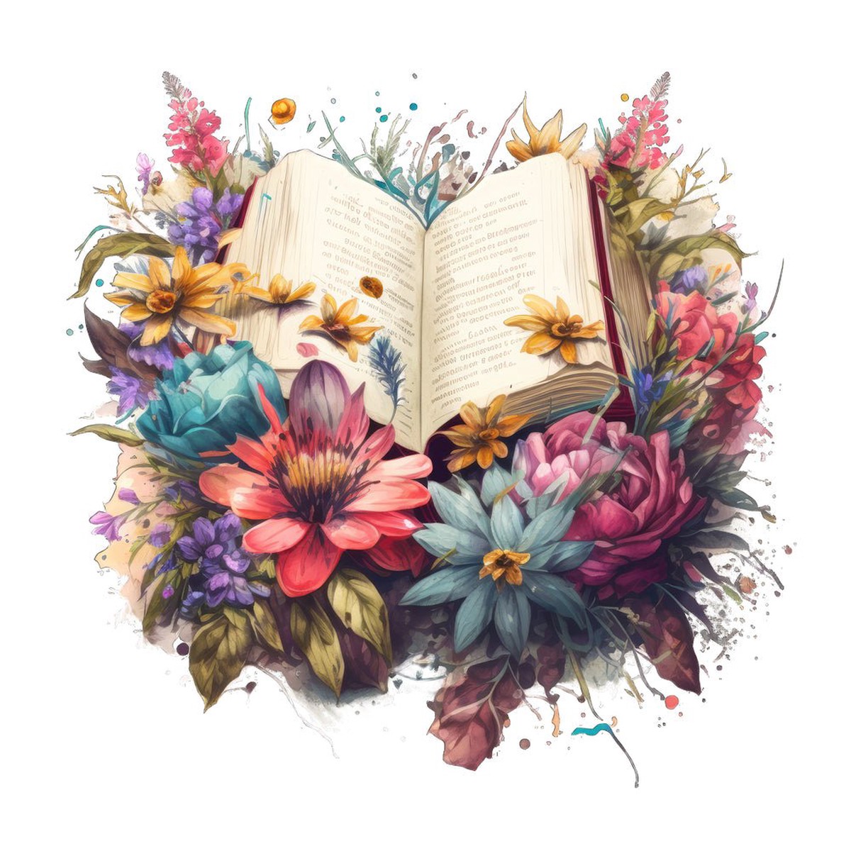 Floral Bible 3 Fabric Panel