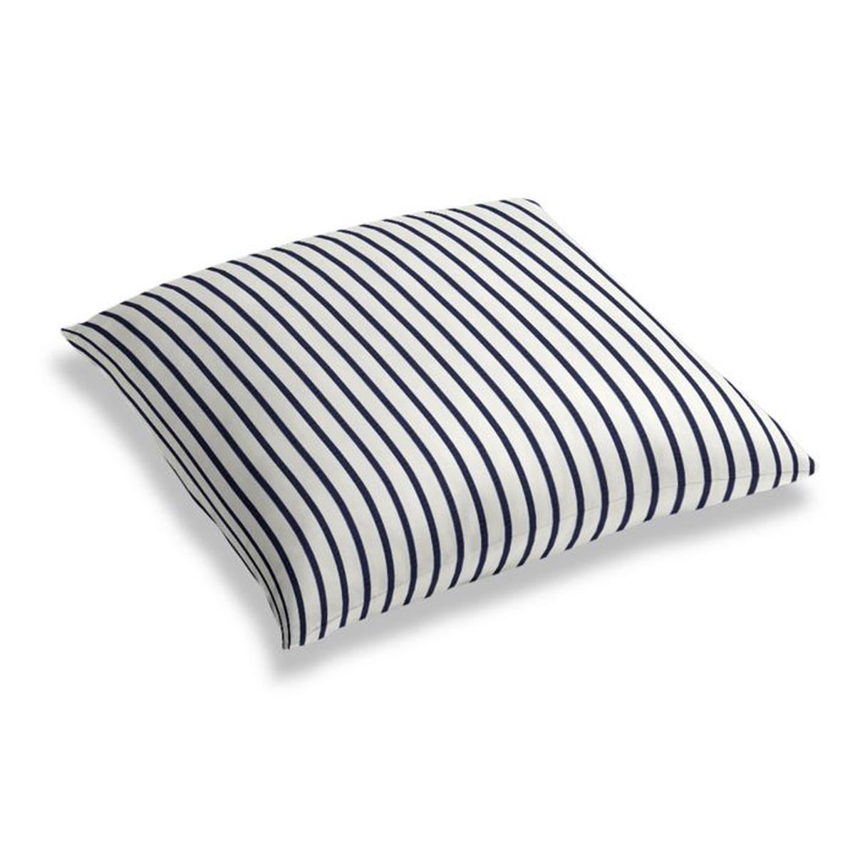 Simple Outdoor Floor Pillow in Sunbrella Lido - Indigo