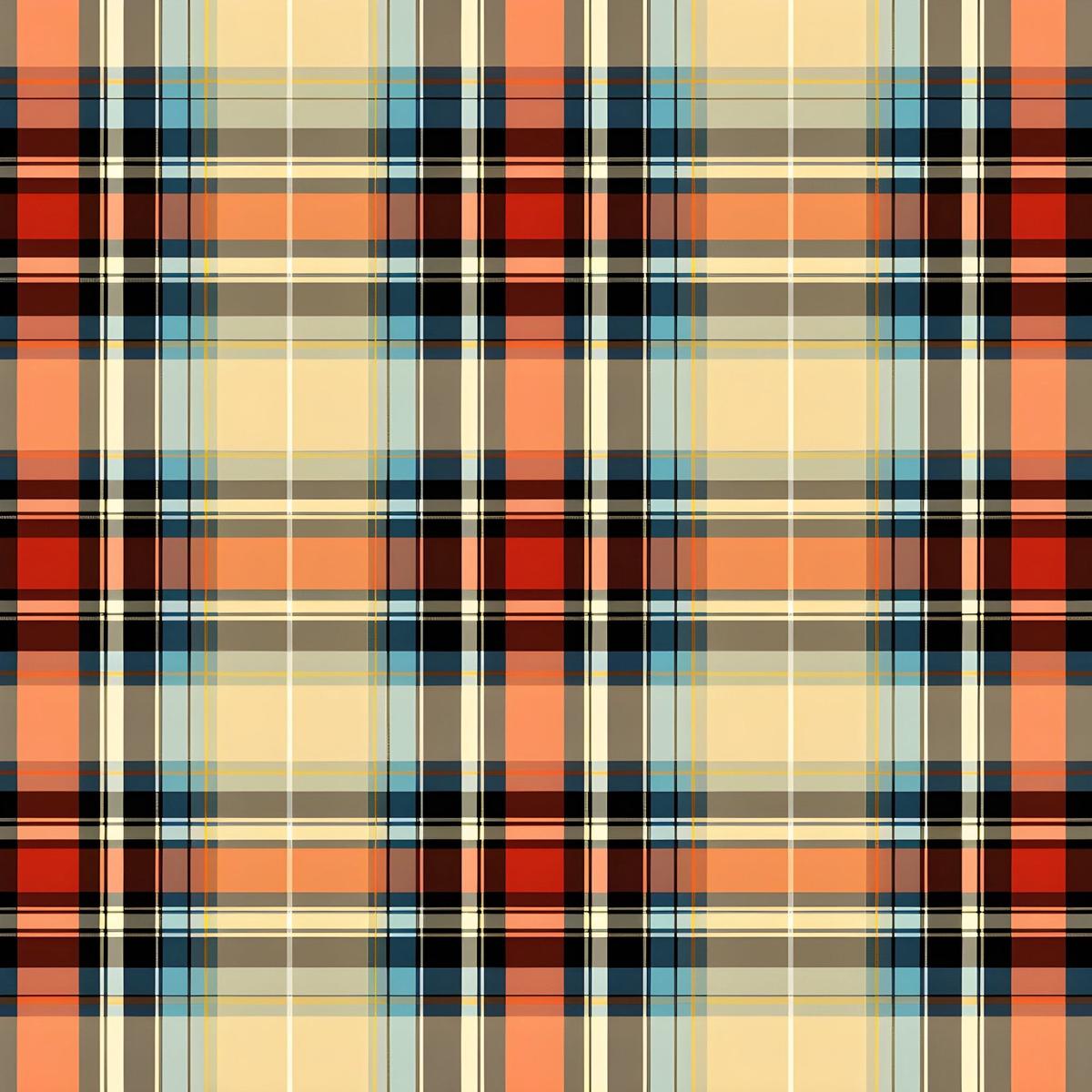 Vibrant Plaid Pattern 7 Quilting Cotton Fabric
