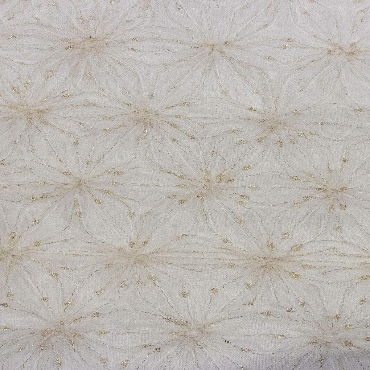 Celestial Metallic Tulle Off White