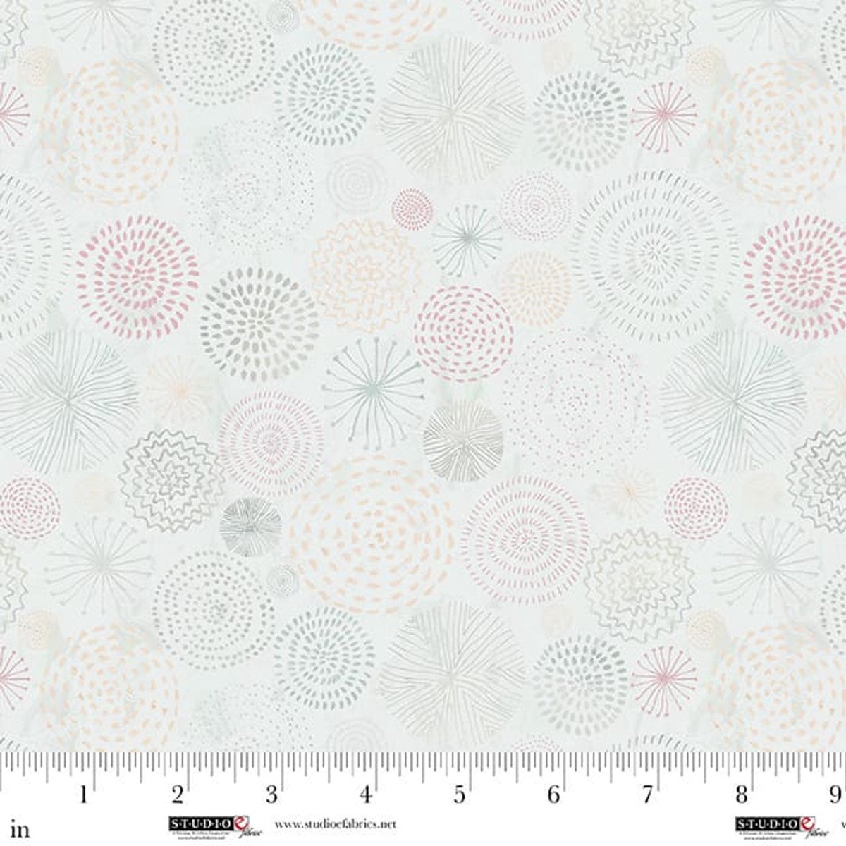 Fabric Studio E Pearl Circle Doodles Sweet Child of Mine by the Quarter Yard 8667-11