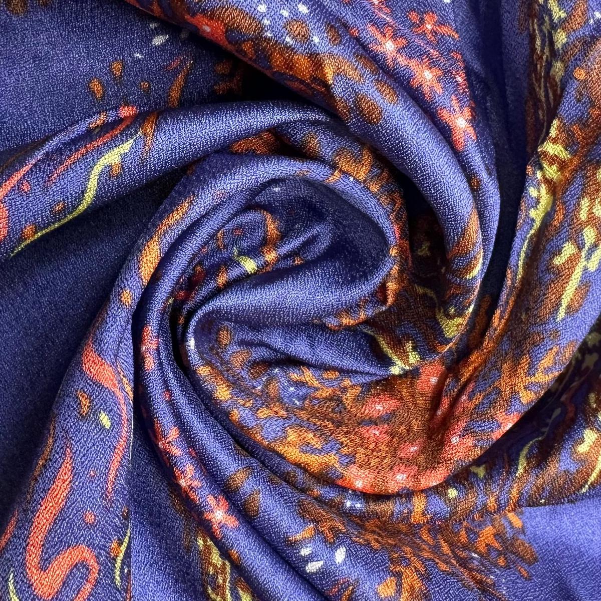 Waiting For The Pie To Bake - Polyester Blend Woven - Blue Multi Floral - 2.9M Bundle