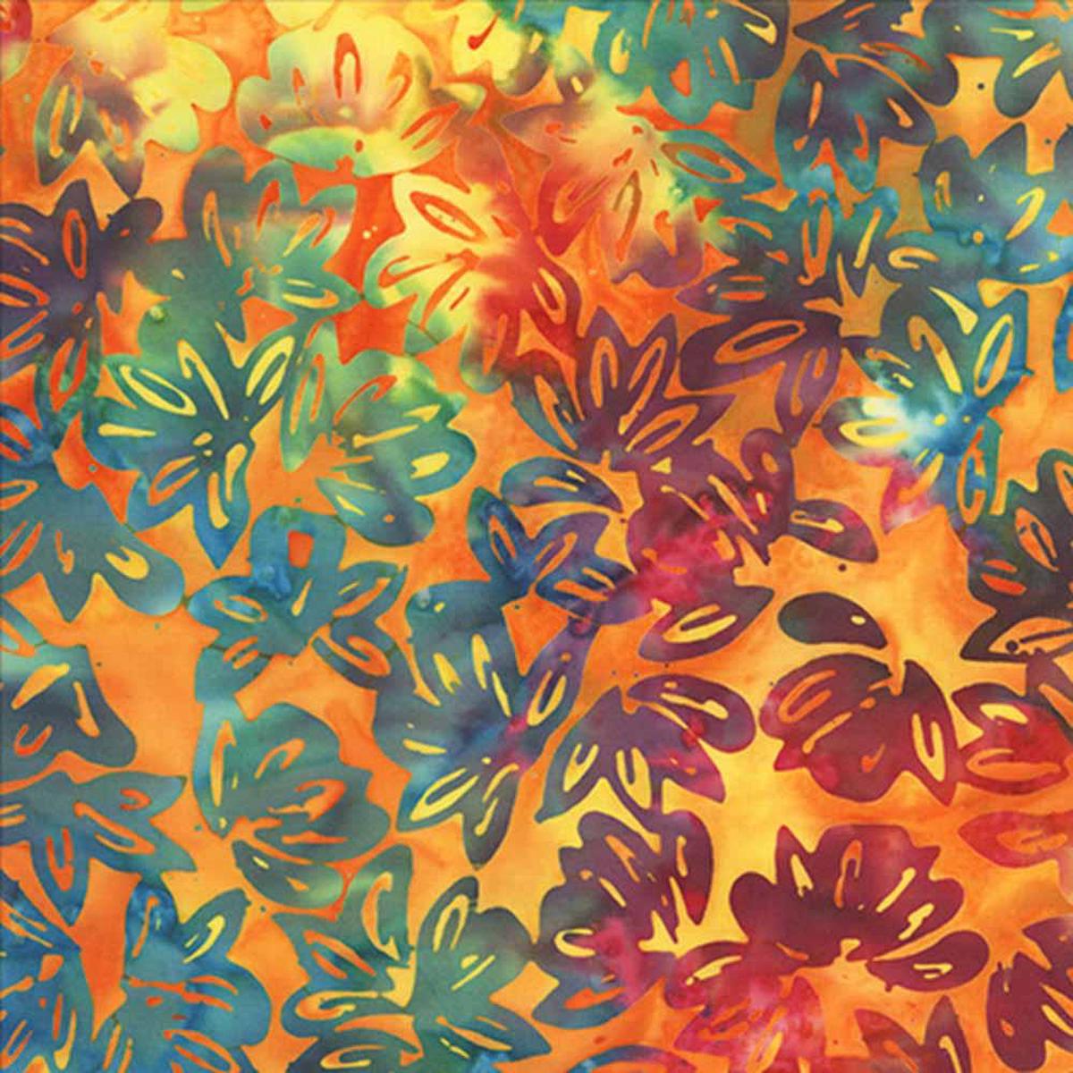 Windham Fabrics - Baliscapes: Glee - Loyus - Orange Glow - Yardage