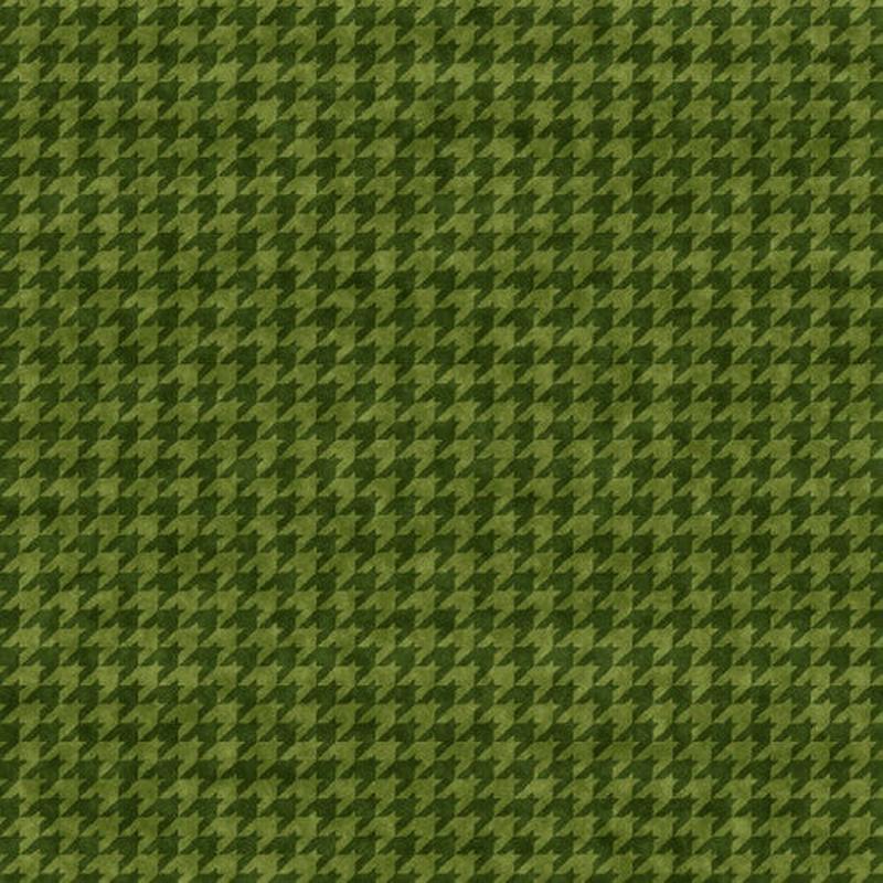 Fabric Henry Glass Green Houndstooth Basics by the Quarter Yard 8624-66