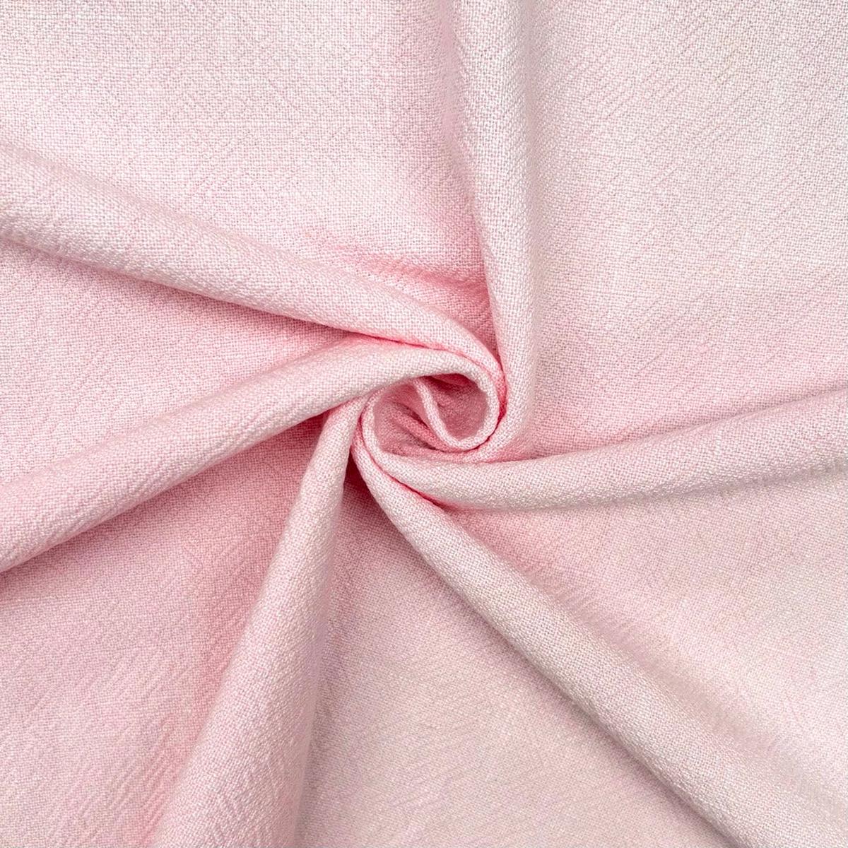 Special Offer Pink Stonewashed Linen Blend Fabric