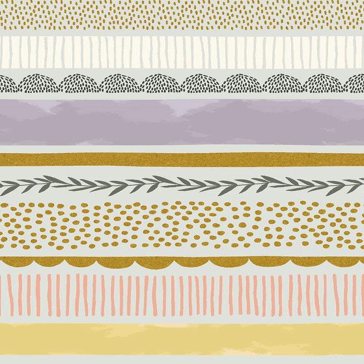 Summer In The Cotswolds Stripe By RJR Studio Mist Metallic