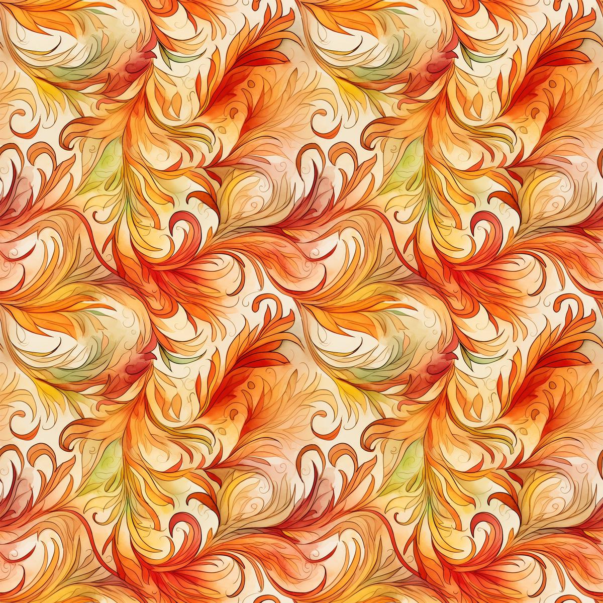 Autumn Swirls Pattern 10 Quilting Cotton Fabric