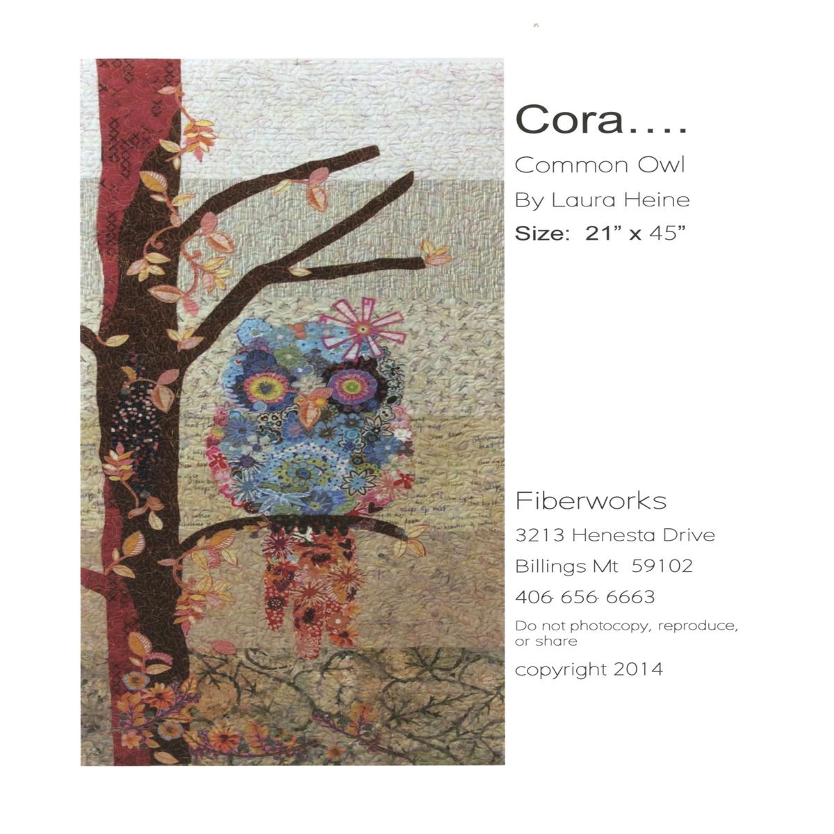 Cora the Common Owl Collage Quilt Pattern by Laura Heine