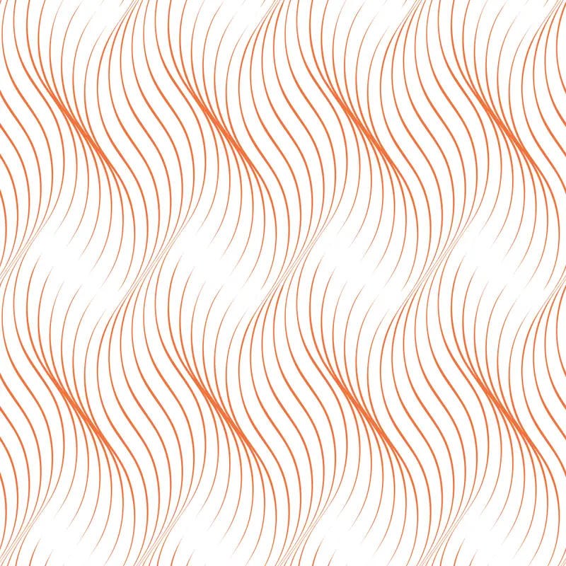 Endless Waves Fabric - Soft Orange