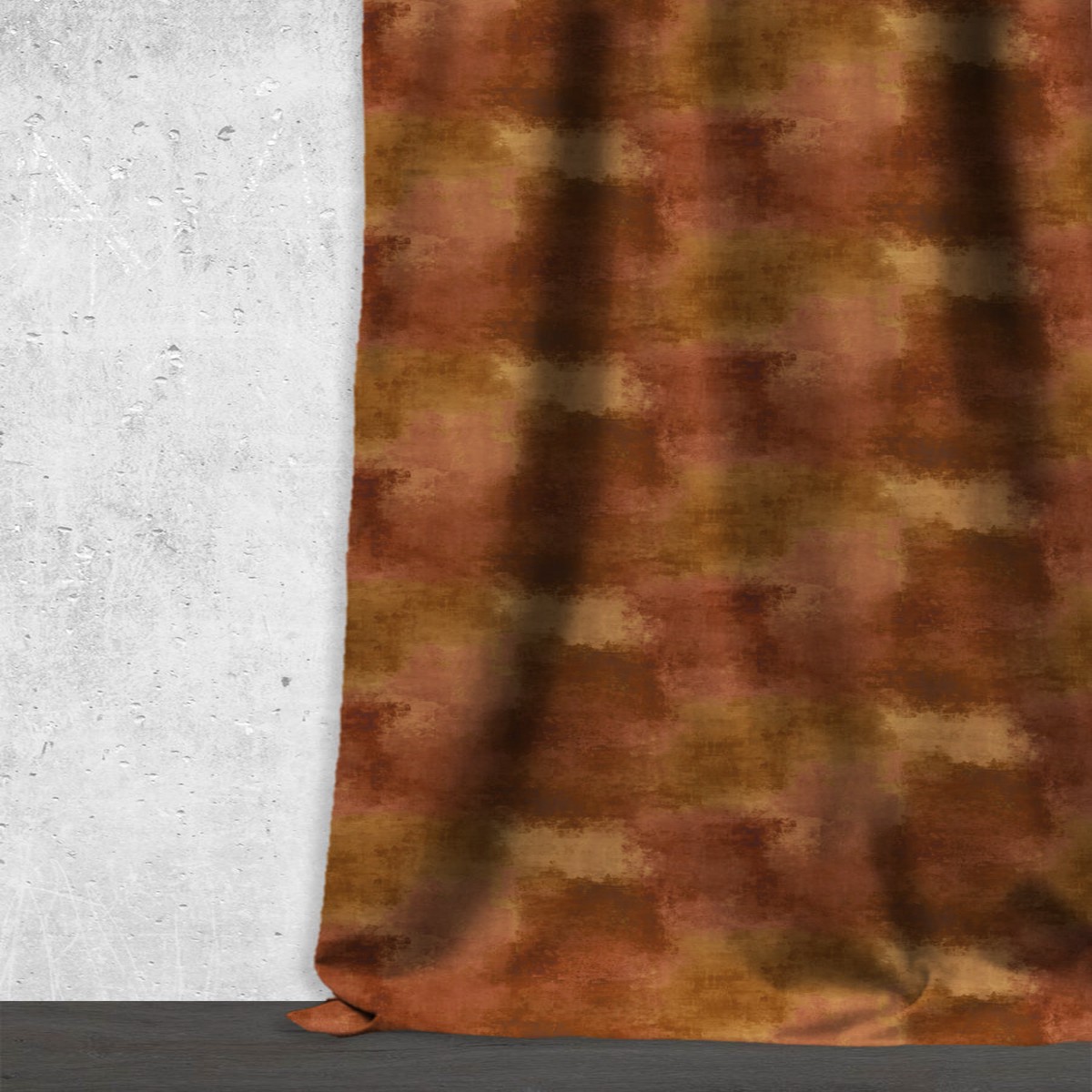'Venus' Fabric by the Metre (Orange/ Red/ Brown)