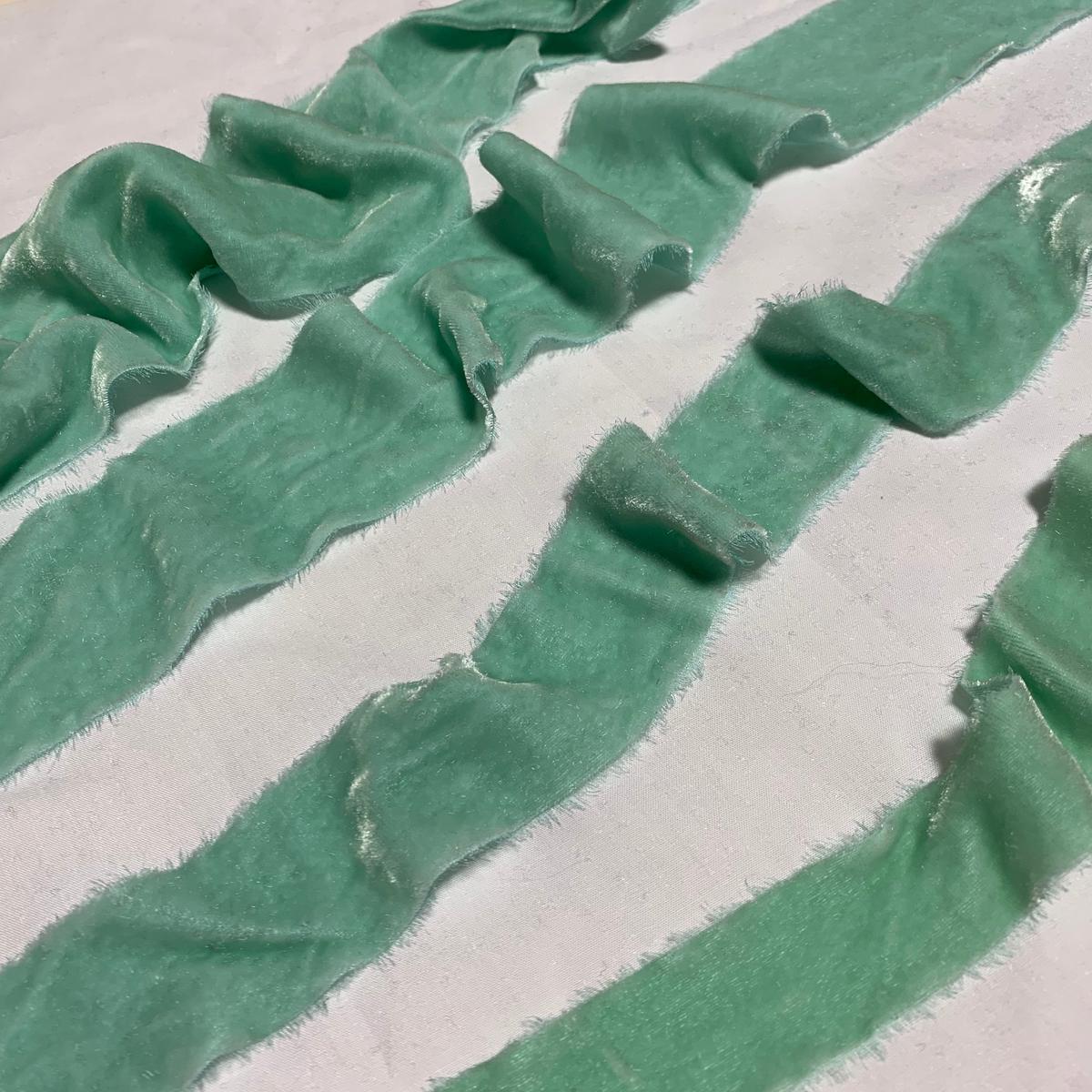 Hand Dyed Easter Egg Silk Velvet Ribbon ( 4 Widths to choose from)