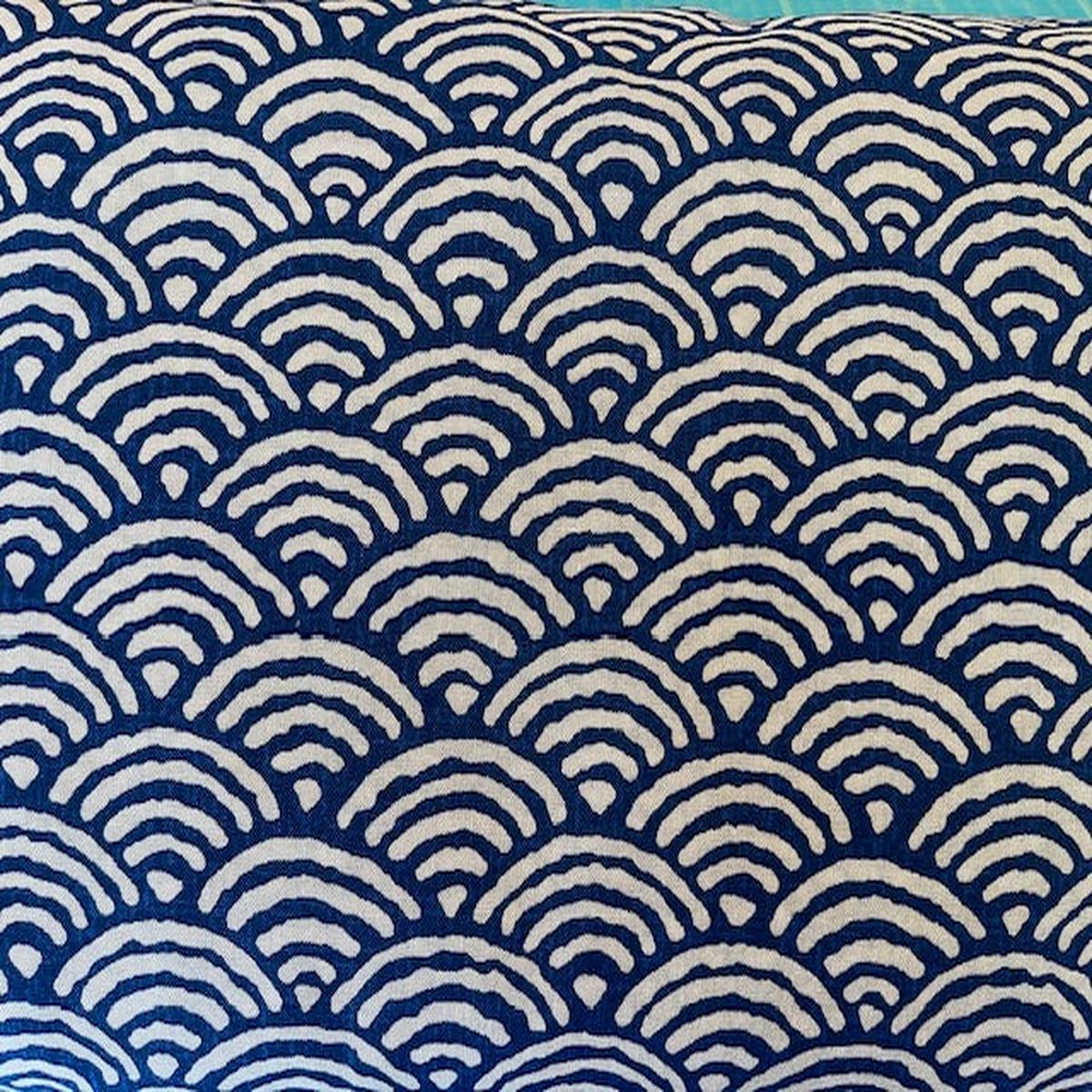 INDIGO Large Print Cotton Sheeting Seigaiha Waves from KOKKA