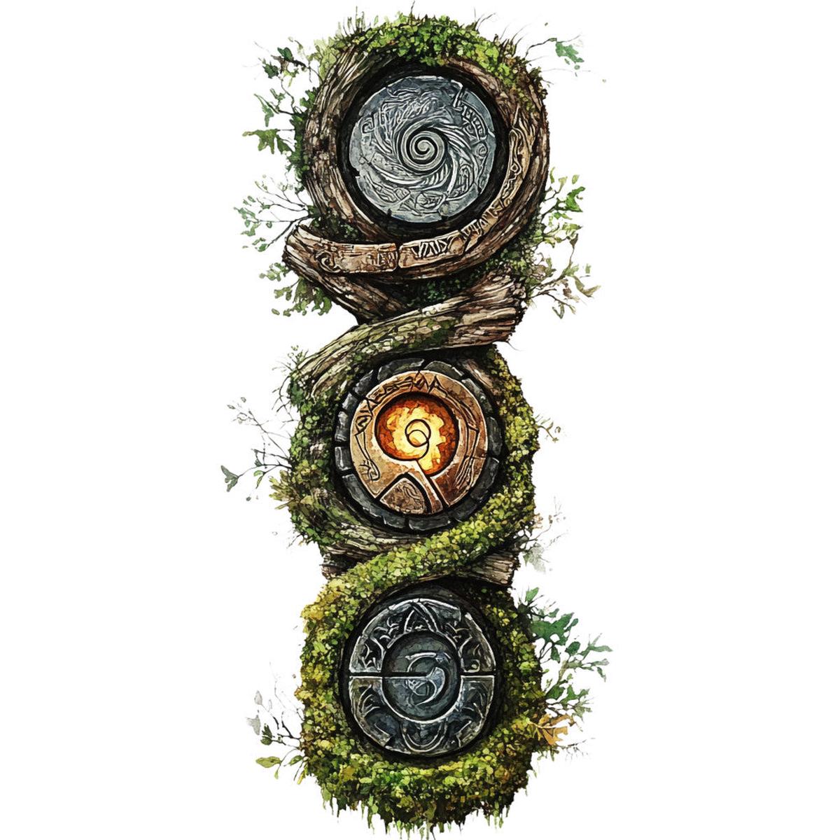 Nordic Totems Fabric Panel 32