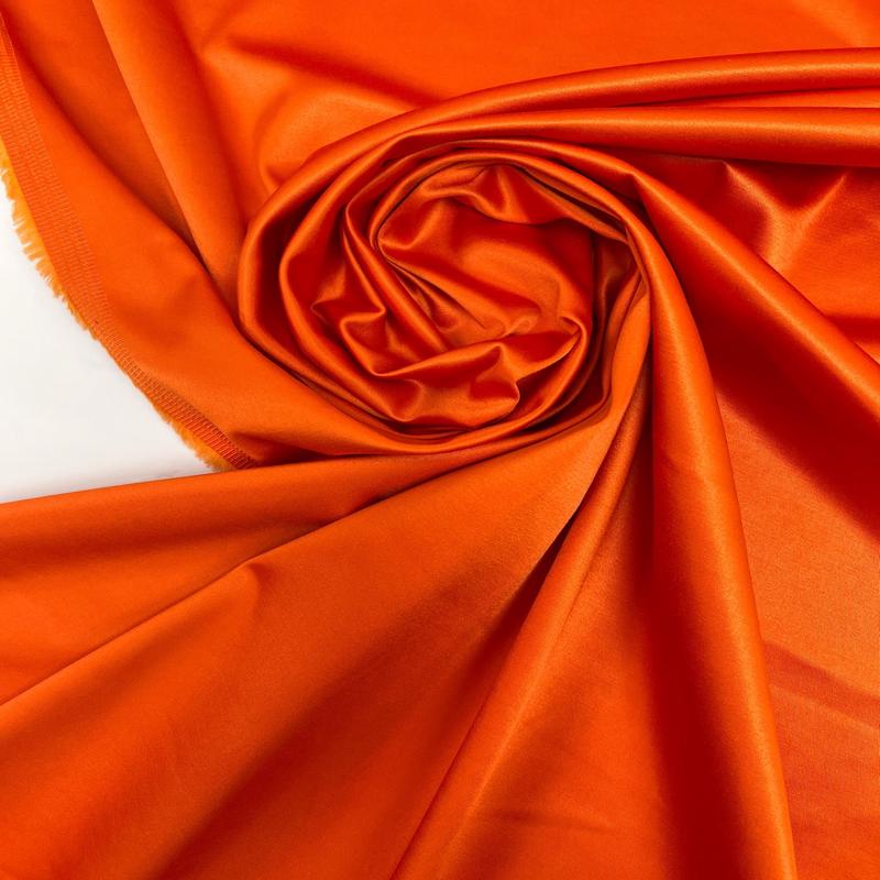 Orange Cotton Sateen Fabric