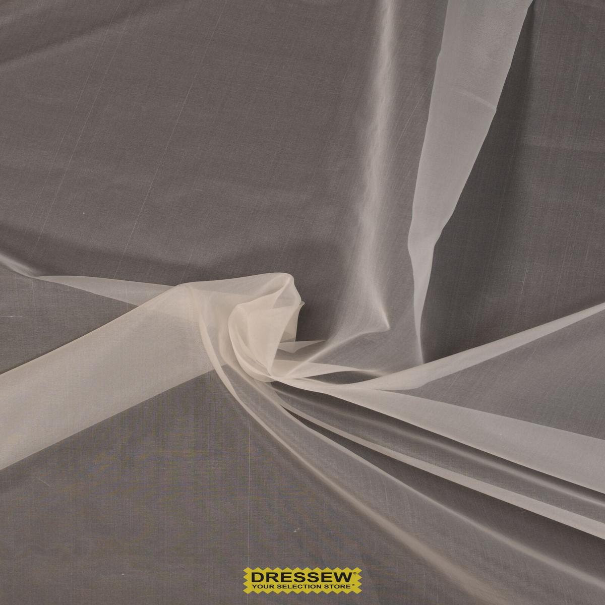 Silk Organza Prepared for Dyeing Ivory