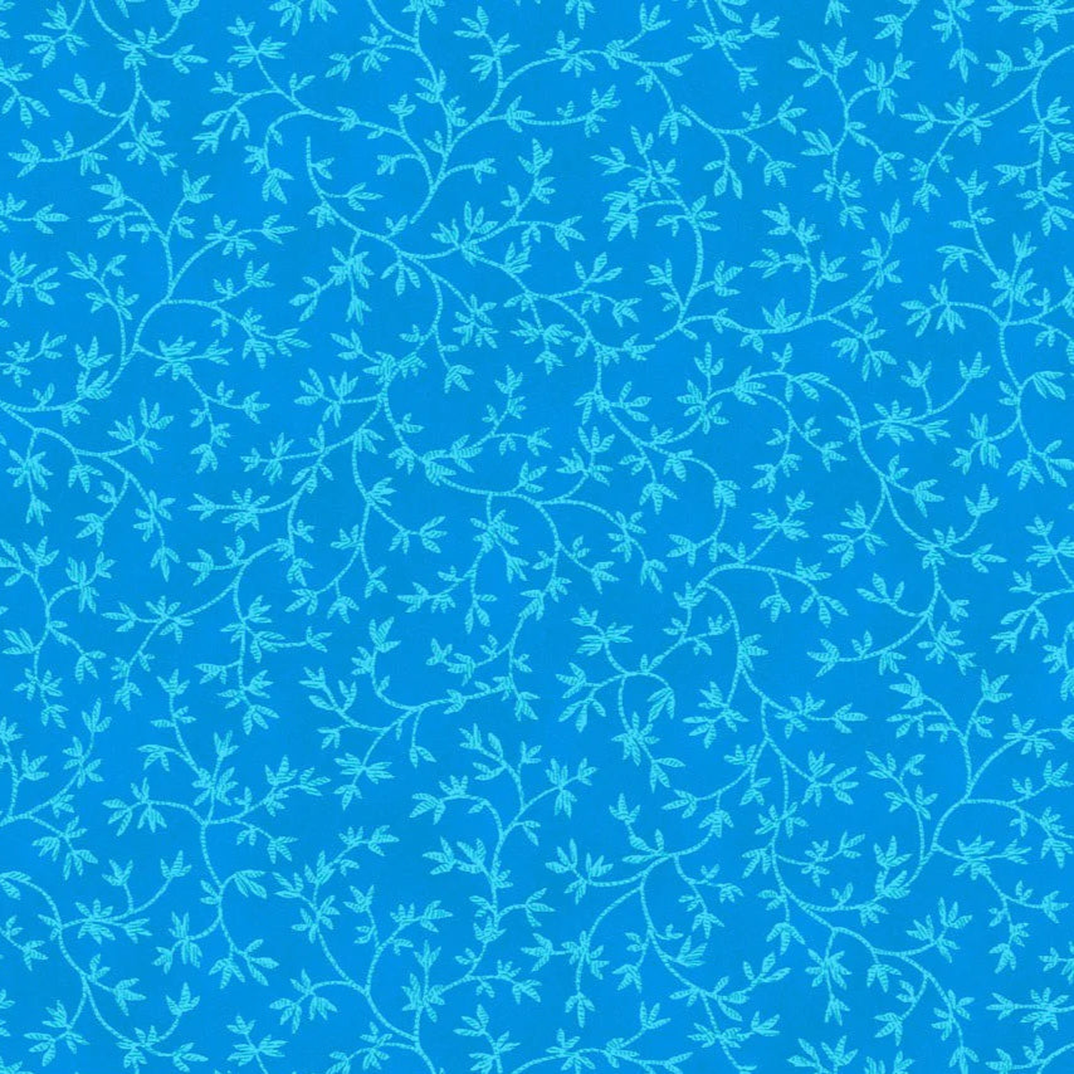 Stof Fabrics Leaf Vines Quilting Fabric in Blue