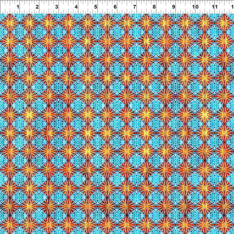Calypso 2 by Jason Yenter Sea Blooms Blue 24cal-1 Cotton Woven Fabric
