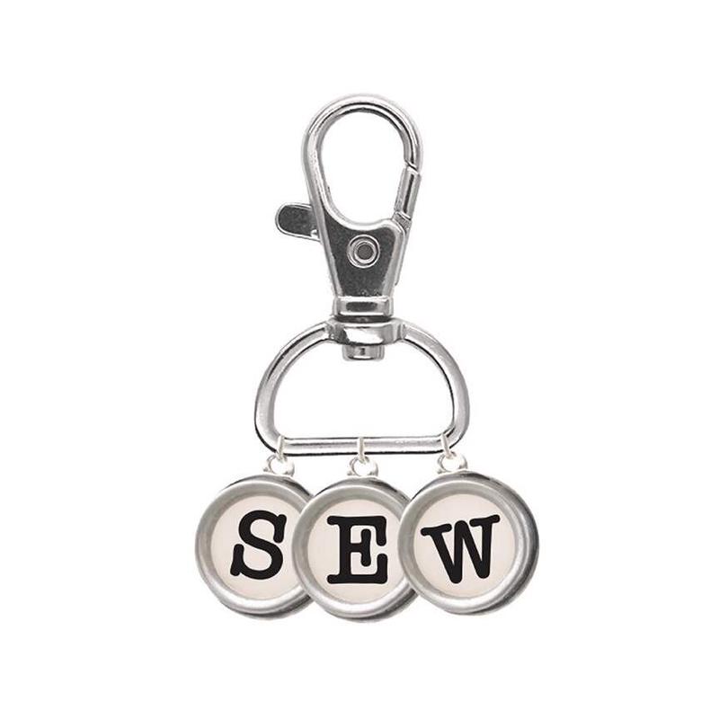 Riley Blake Designs Lori Holt Sew Typewriter Keys Enamel Happy Charm ST-45610
