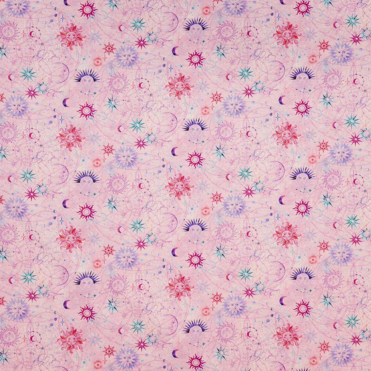 Celestial Skies Fabric Collection - Sun and Moon Light Plum