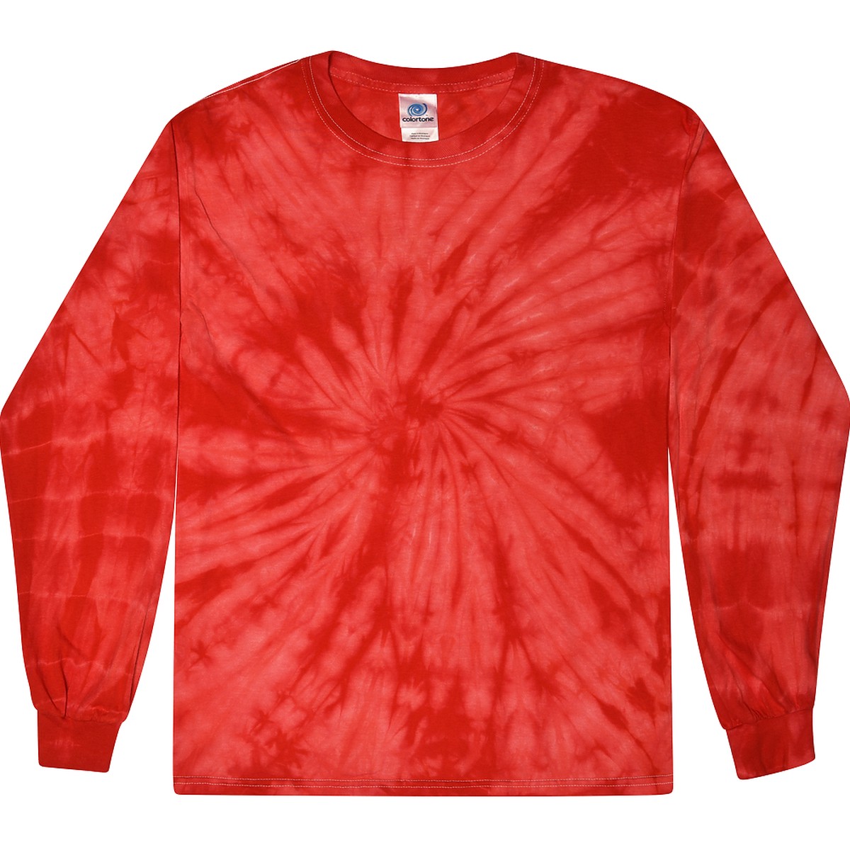 Colortone Tie-Dye Long Sleeve T-Shirt - SPIDER RED