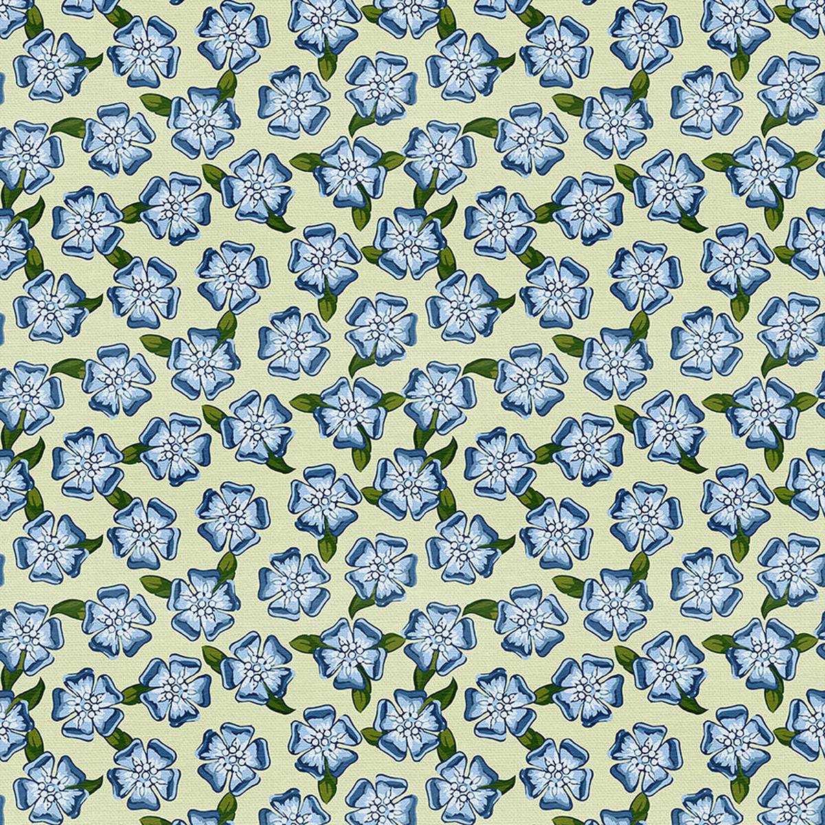 Flower Toss - Light Green - Double Gauze