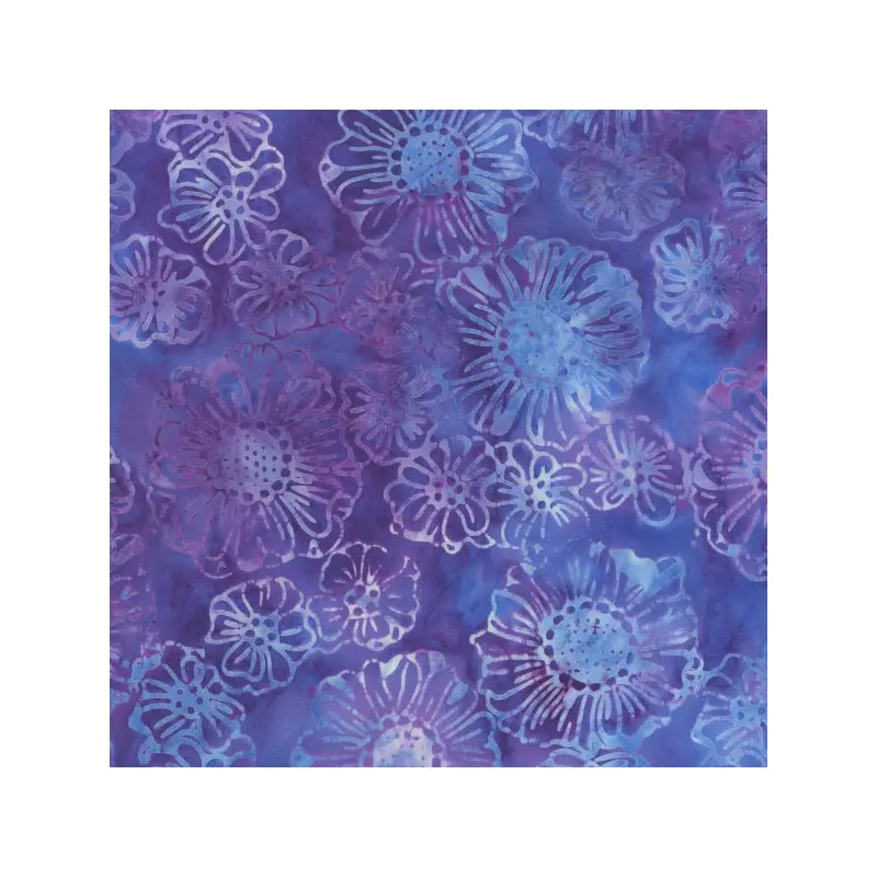 Jdj Prints Jacqueline de Jonge 338Q-11 Purple Garden Batik Cotton