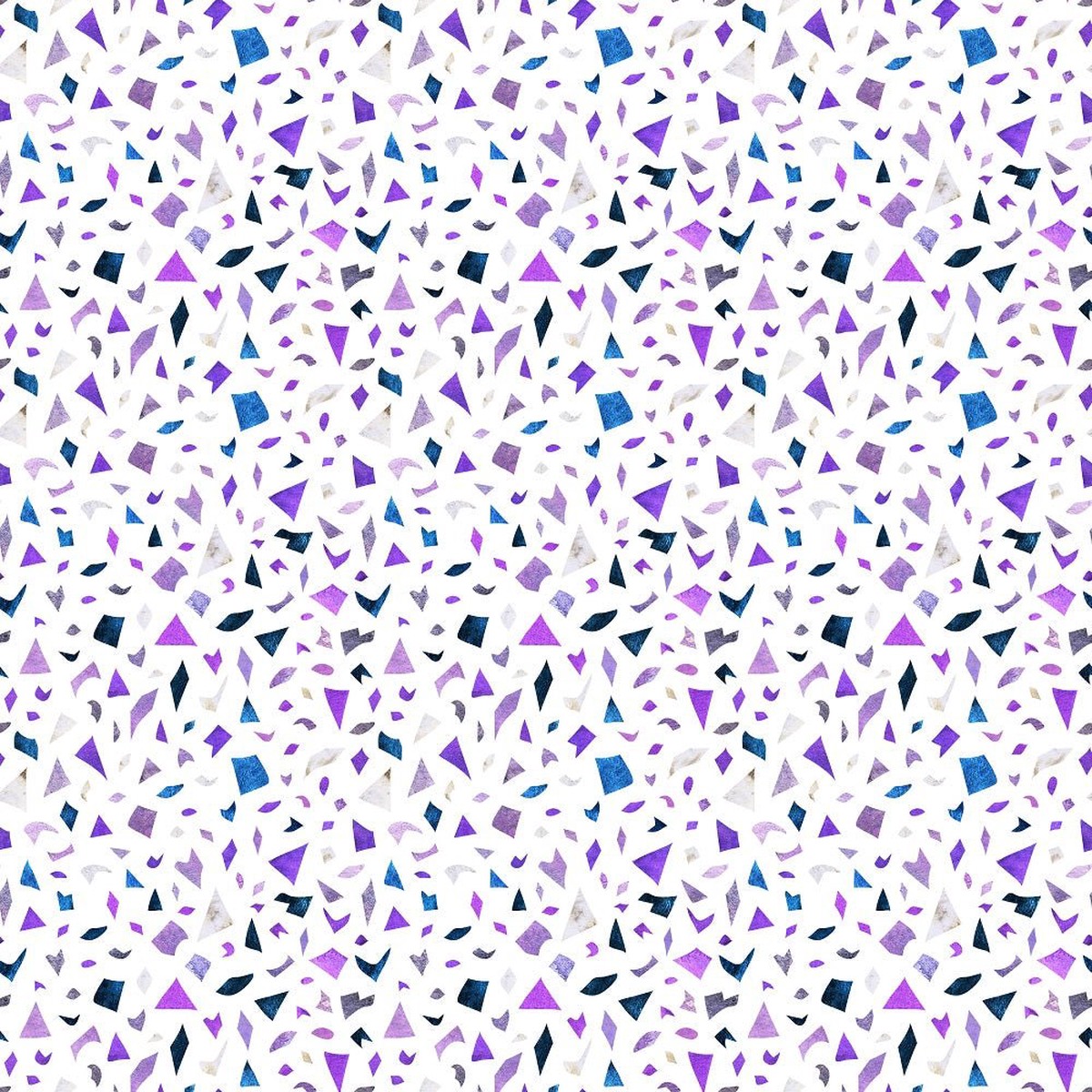 Shapes and Shades of Purple Allover Fabric