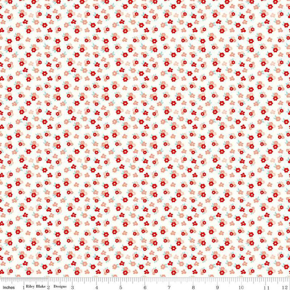 Fabric Riley Blake Cream Tossed Floral You 038 Me by the Quarter Yard C15404-CREAM