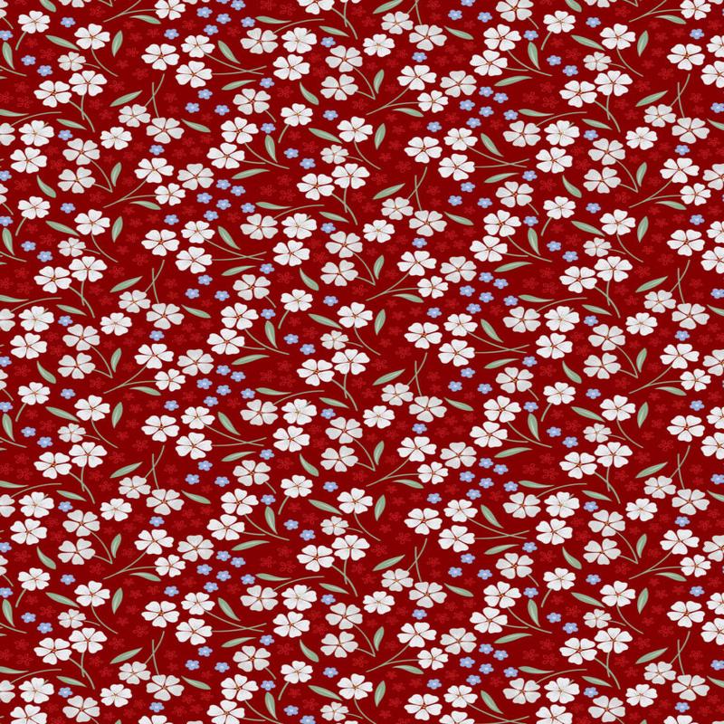 Forever Blooms Quilt Fabric - Forevermore in Claret Red - CC64.3