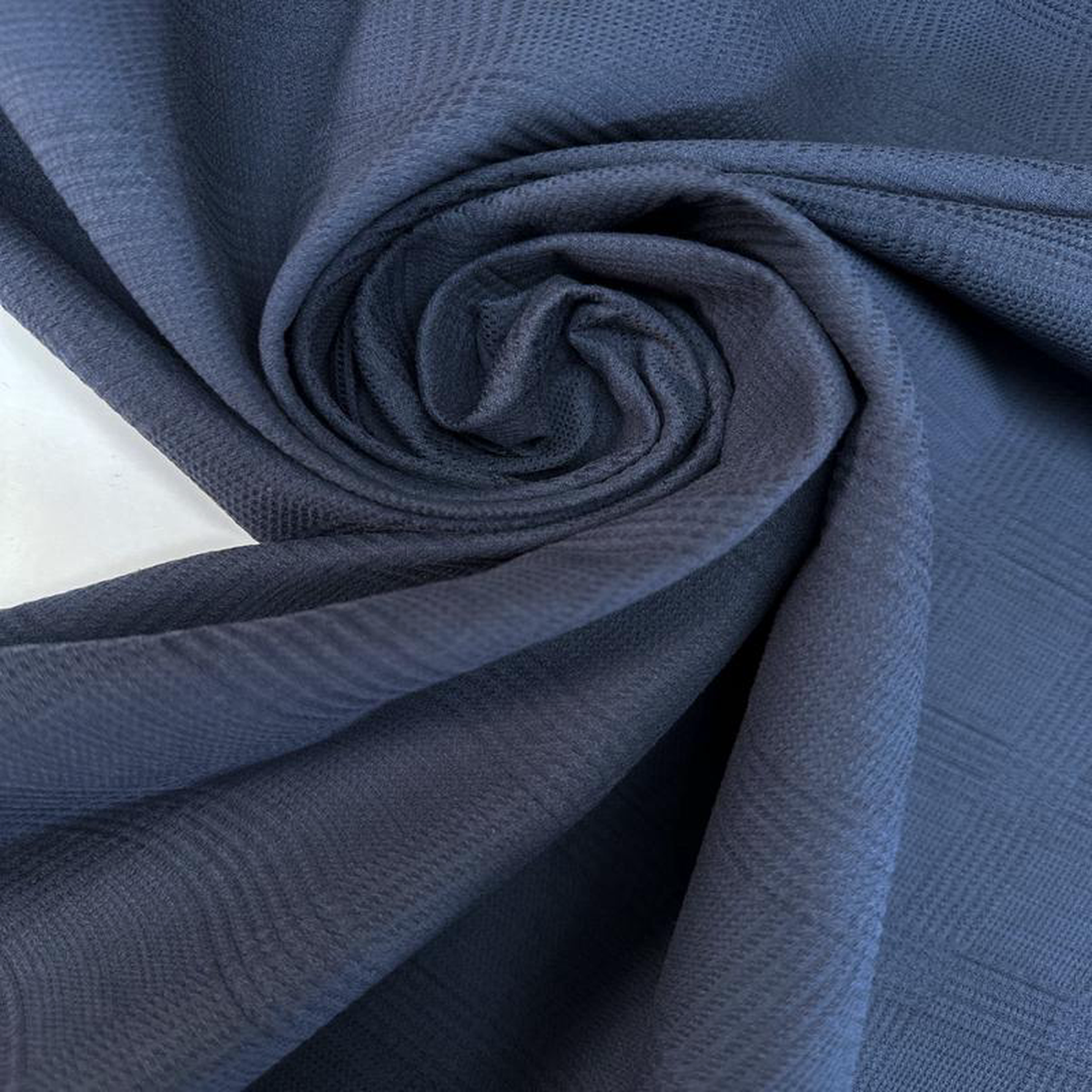 Checked Blue Cotton Jacquard