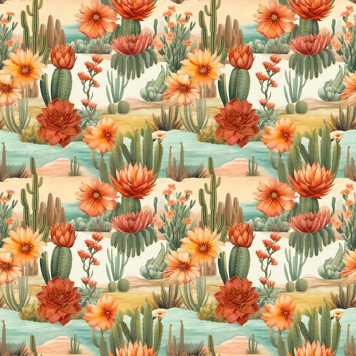 Desert Oasis Pattern 7 Fabric