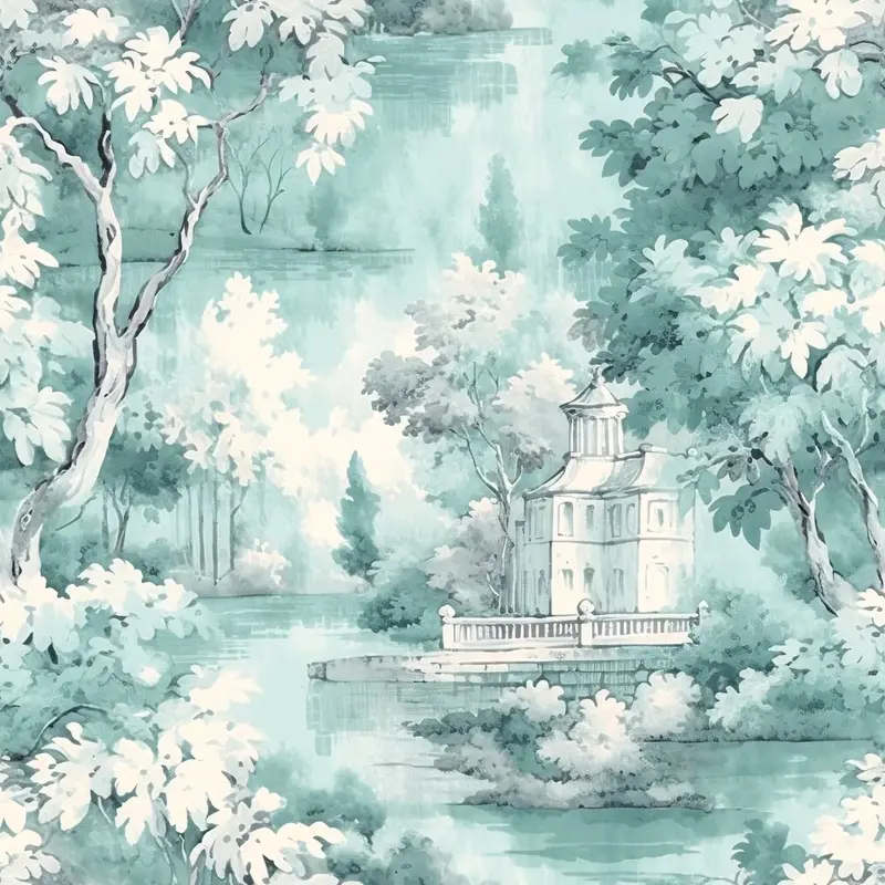 French Country Toile Pattern #4 Fabric