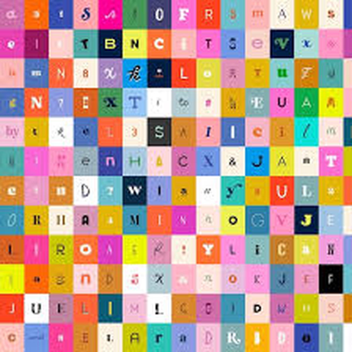 Ruby Star Society Selvege Magic Letters - Multi