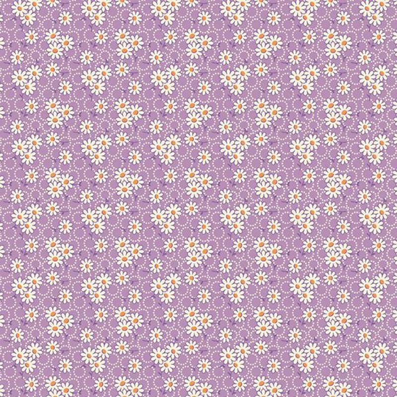 Fabric Marcus Lilac Daisy Aunt Grace Goes Scrappy by the Quarter Yard R351527D-LILAC