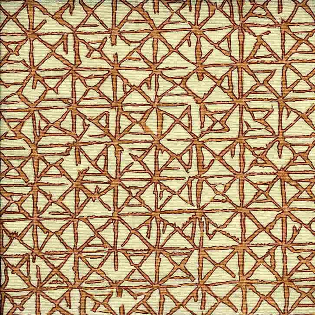 Rattan Print Cantaloupe Laura Kiran Fabric