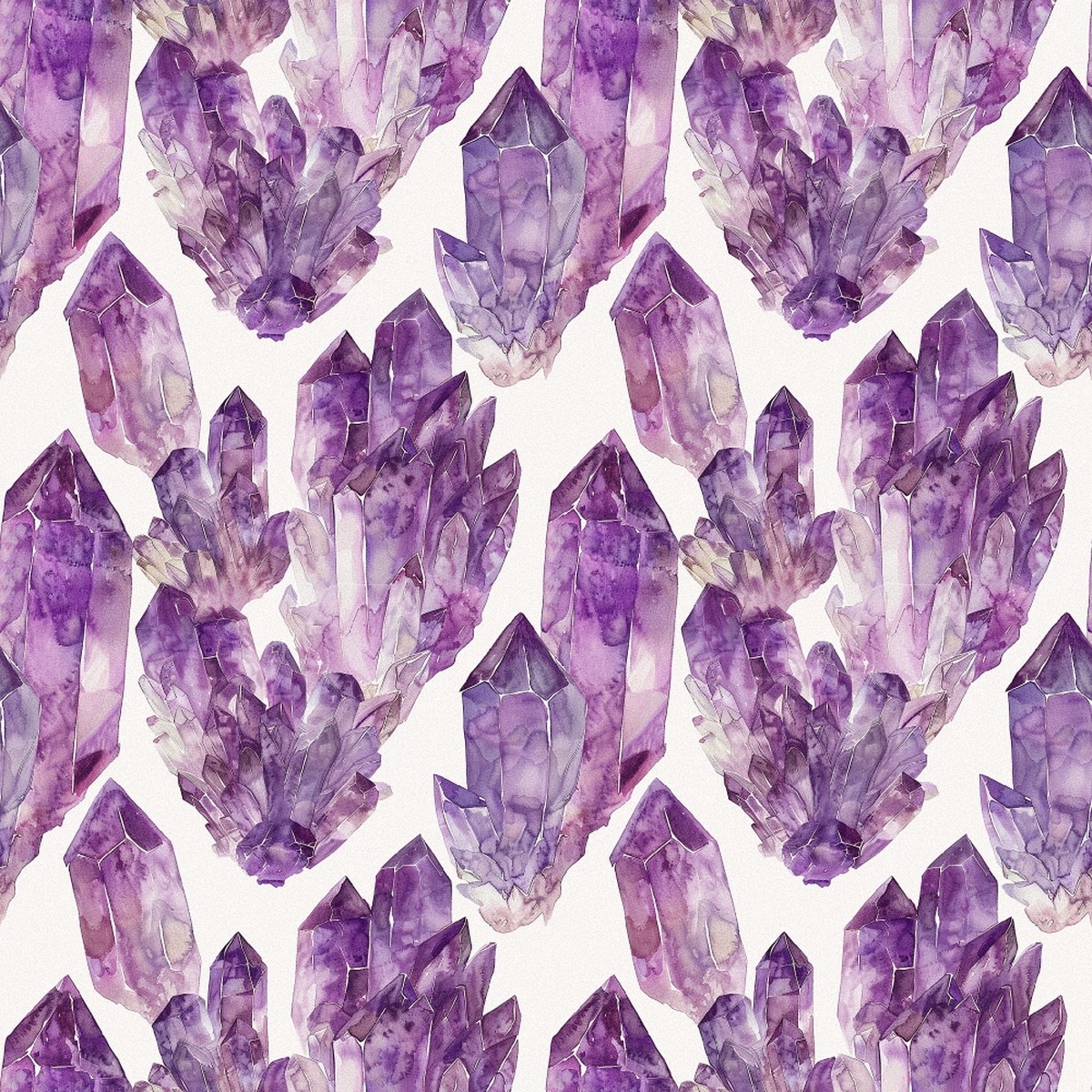 Amethyst Gemstones Pattern 9 Quilting Cotton Fabric