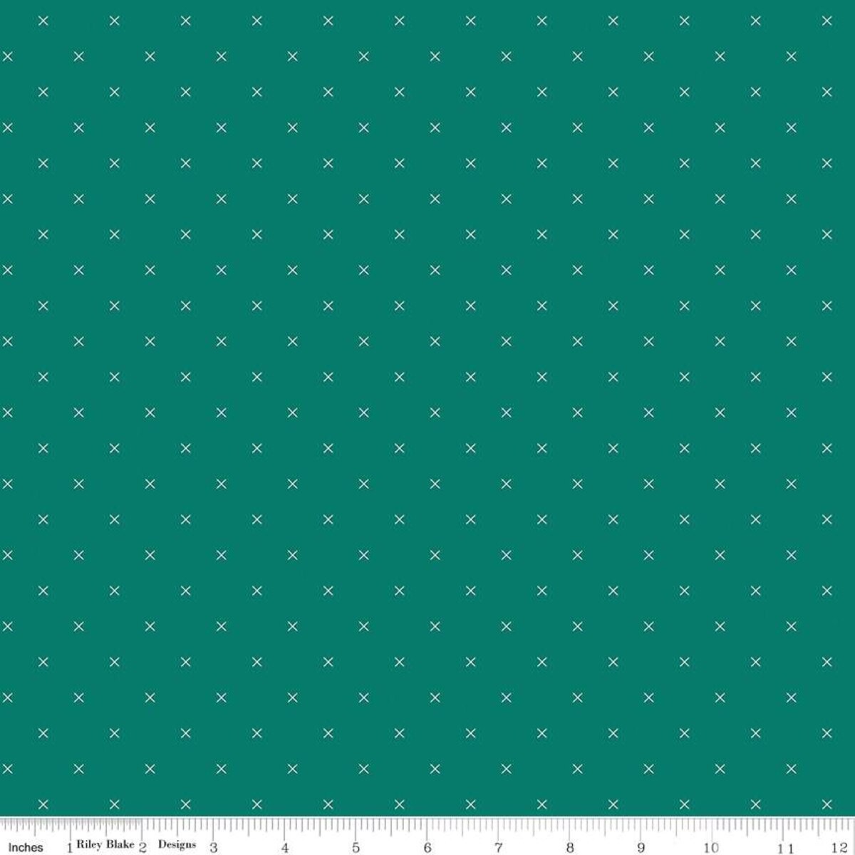 Fabric Riley Blake Basics Jade Bee Cross Stitch by the Quarter Yard C745-JADE
