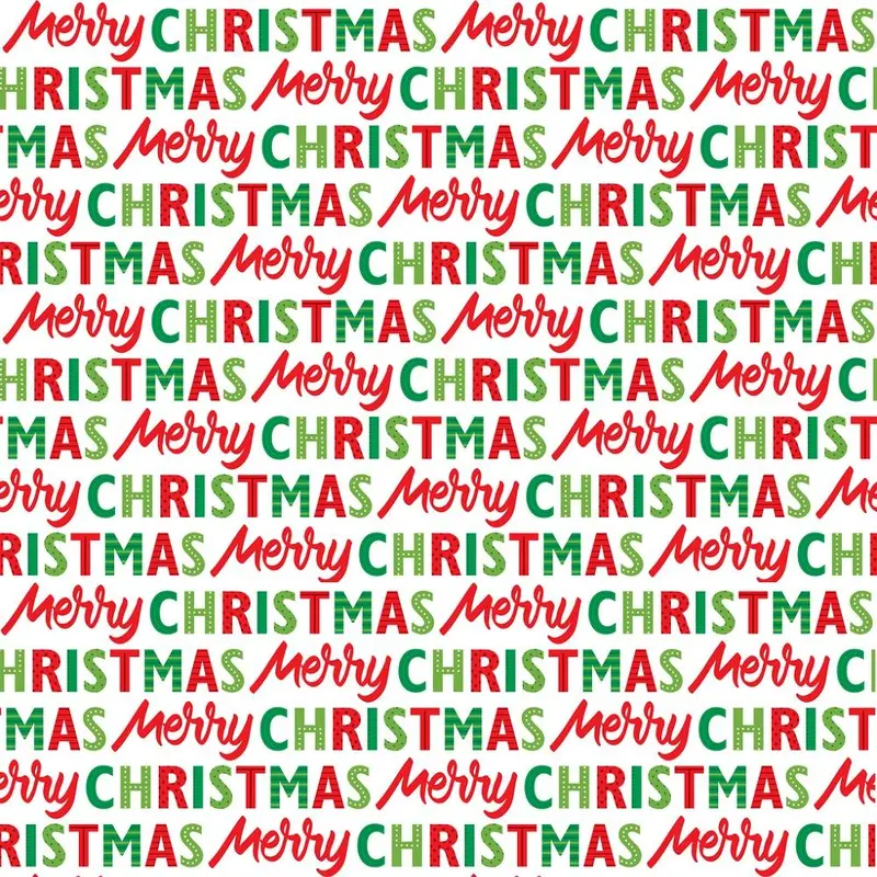Merry Christmas Font Fabric