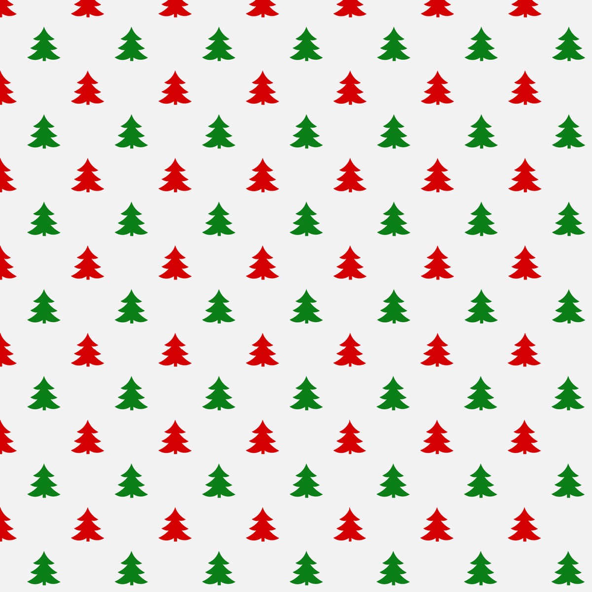 All Over Christmas Tree Fabric - RedGreen