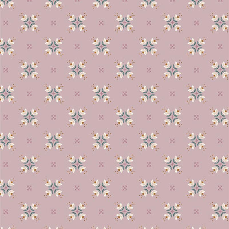 GeoBloom Quilt Fabric - Tulip Twirl in Light Purple - SBC-GB-1031