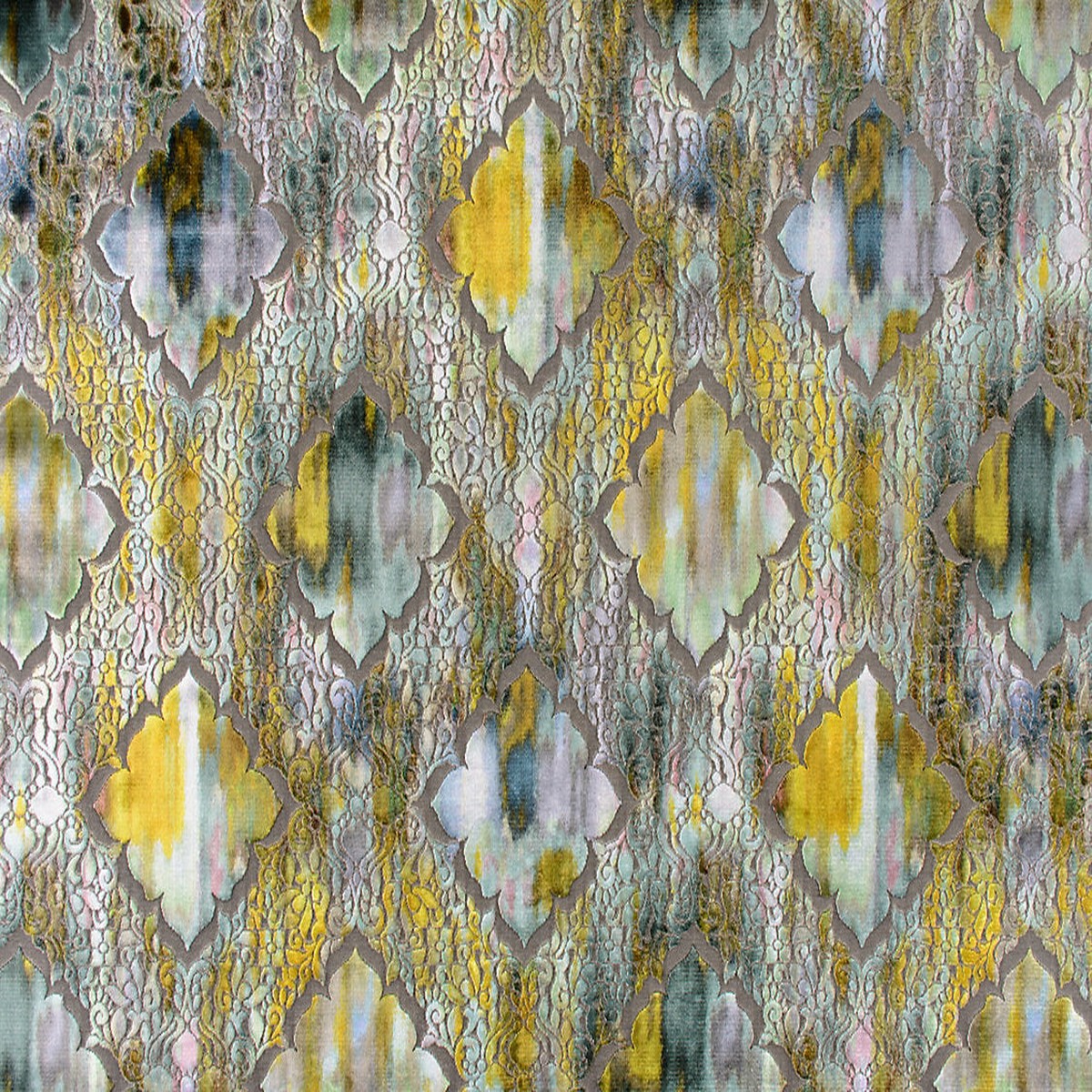 Regale - Teal Citrine by Scalamandre Fabric
