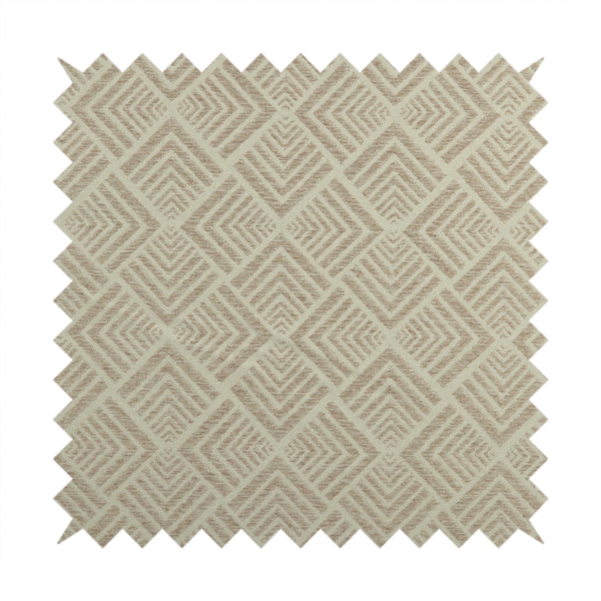 Bahija Geometric Uniformed Pattern Cream Beige Colour Upholstery Fabric CTR-2471