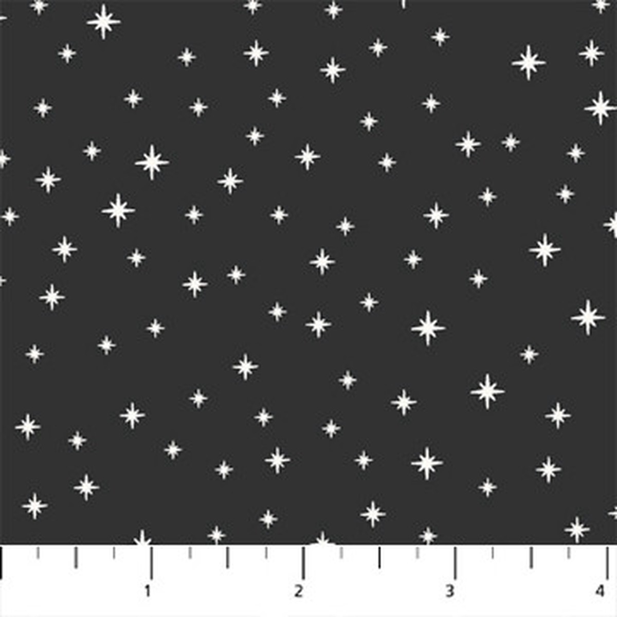 Black and white stars holiday fabric - Peppermint FIGO Fabrics QTR YD