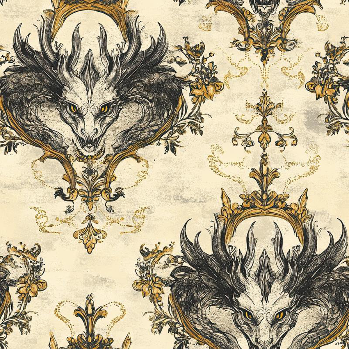 Draconian Royale Pattern 51 Quilting Cotton Fabric