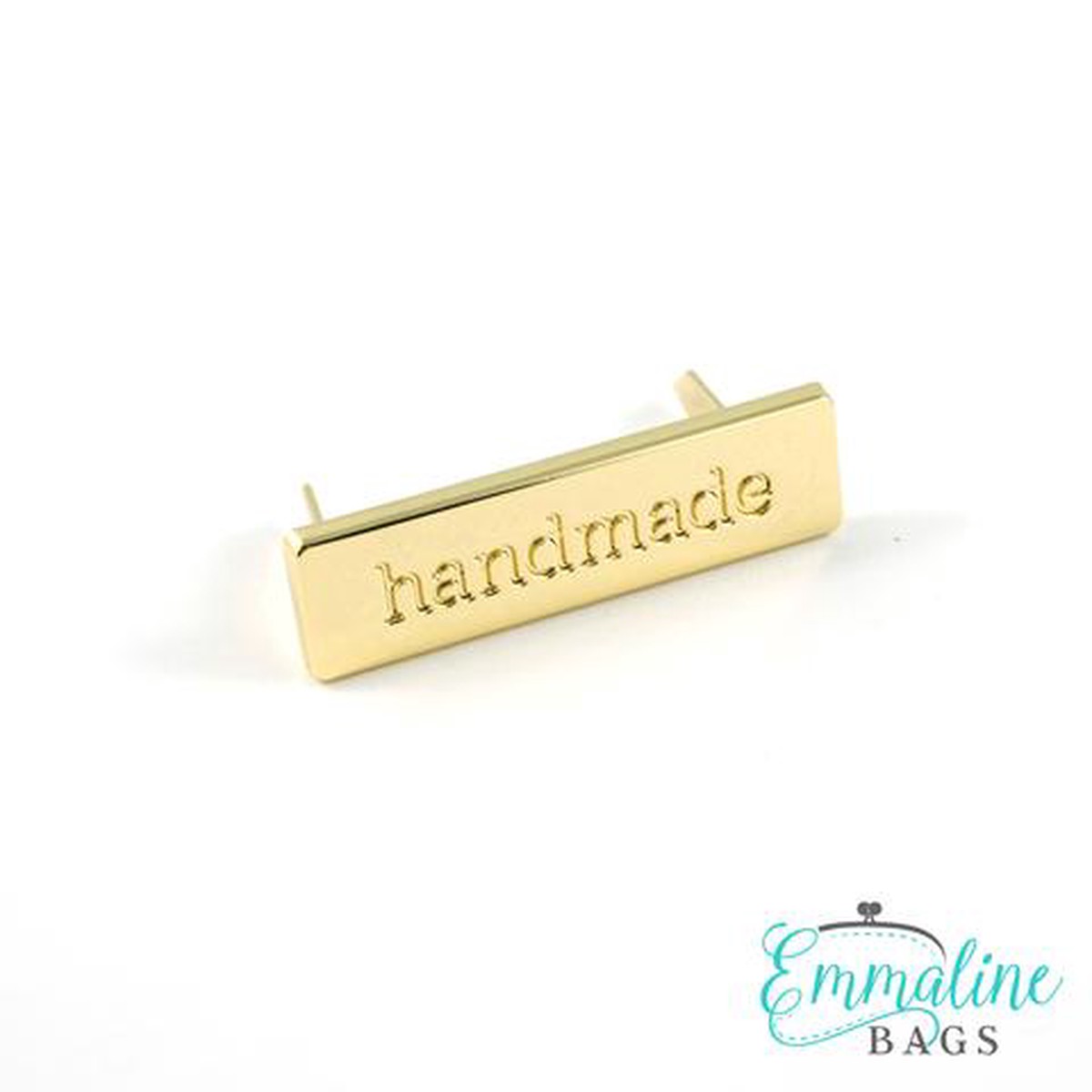 Emmaline Bags Metal Bag Label handmade in Gold Finish