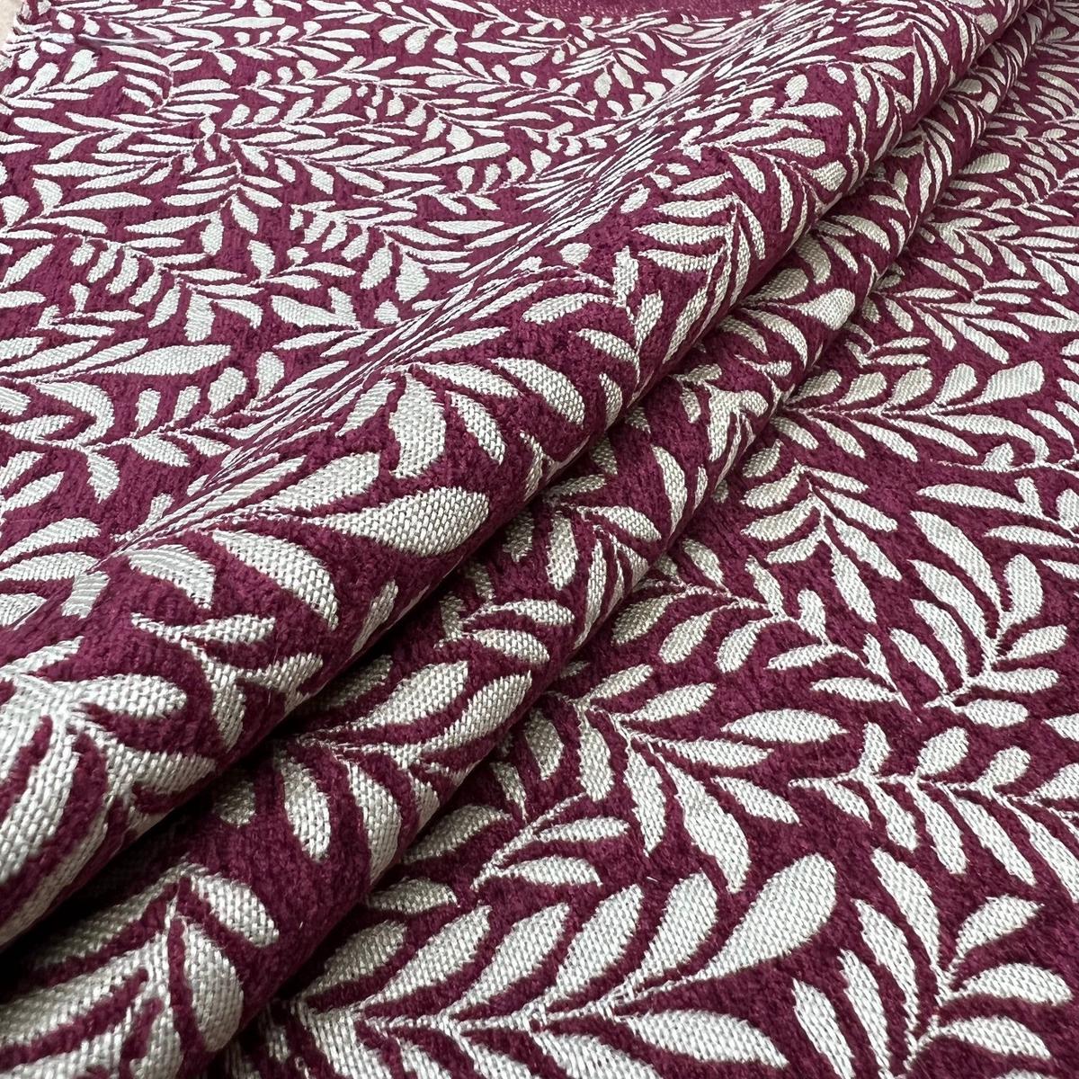iLiv Woven Jacquard Fabric 1.1m Brackenhill Claret Curtain Upholstery Cushion