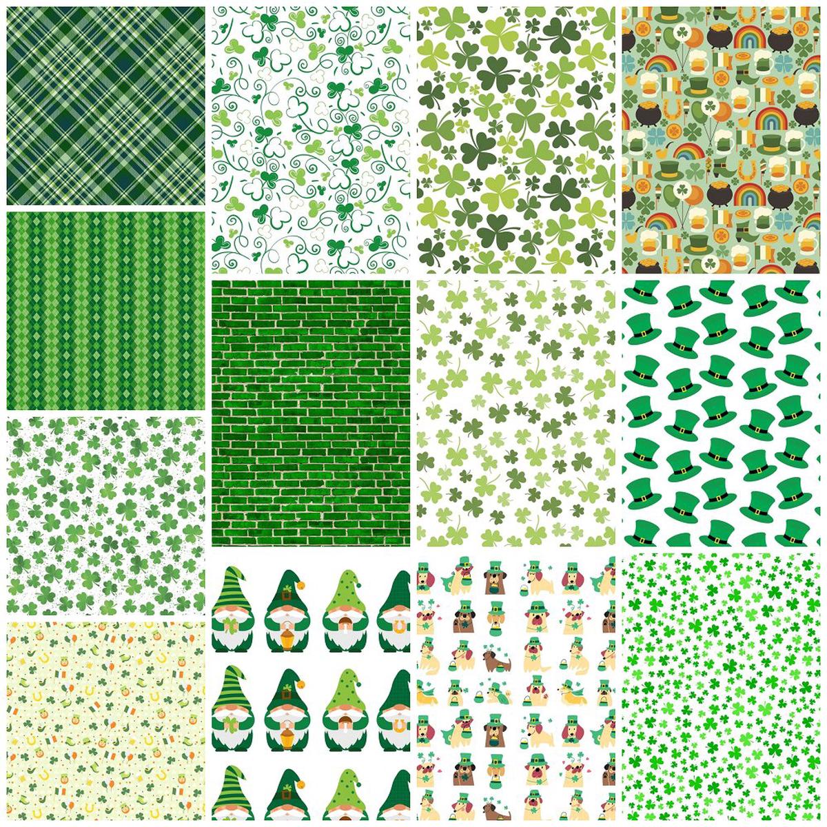 Luck Of The Irish Fat Quarter Bundle - 13 Pieces